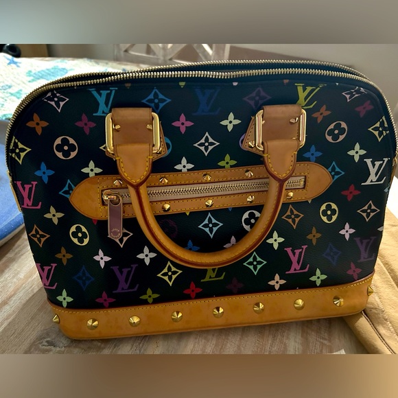 Louis Vuitton Handbags - LOUIS VUITTON Monogram Multicolor Alma Black & dust bag. Matching wallet listed